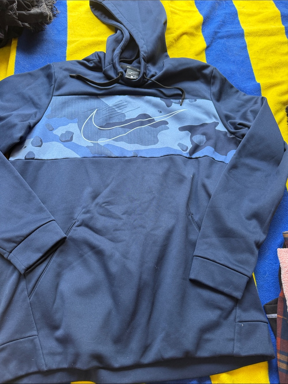 Nike Navy Blue Camo Panel Hoodie